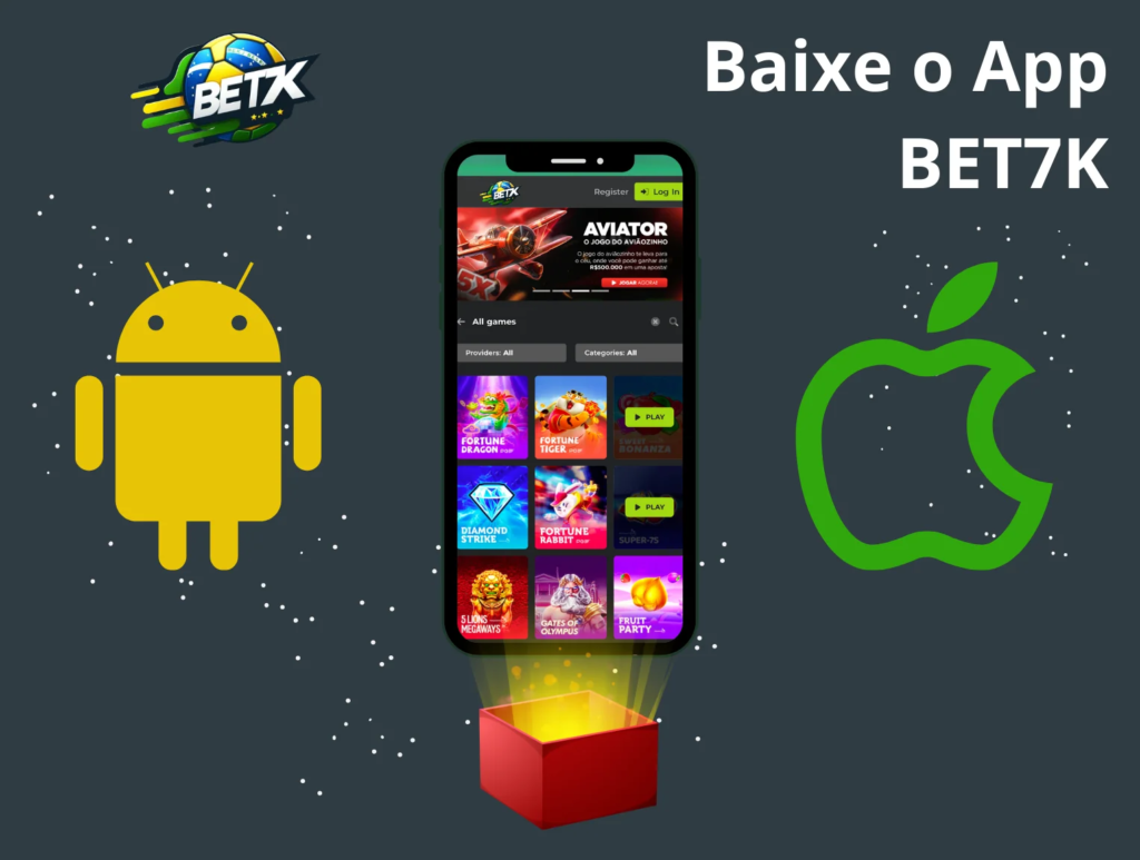 Downloading Bet7k app for Android and iOS.